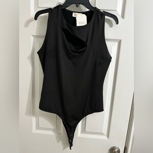 NWT - London Rose Cutout Sleeveless Bodysuit Size XL